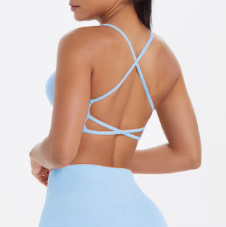 K-Kamilla Top – Cross Back Blue